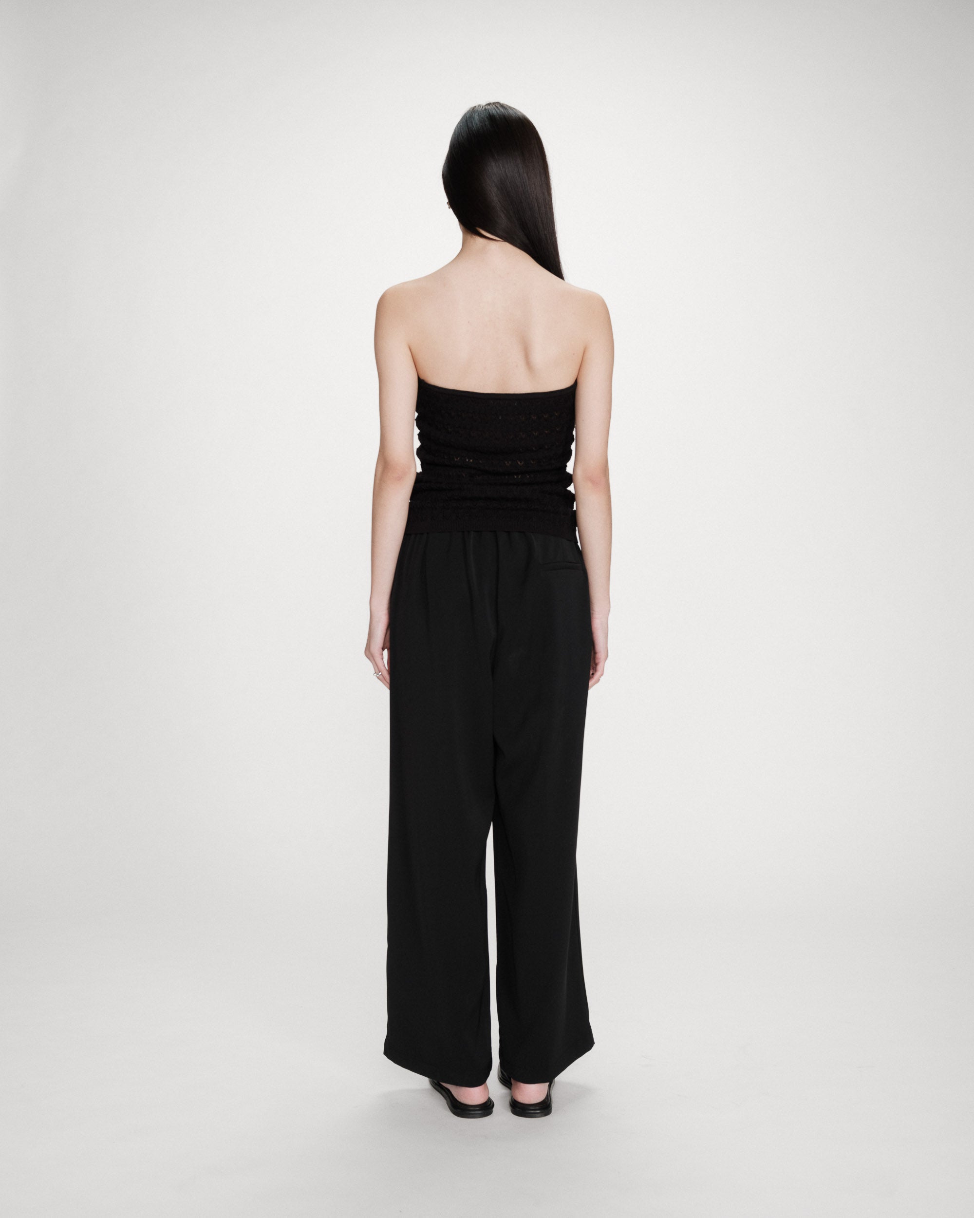 Pantalón fluido noir Noblesse