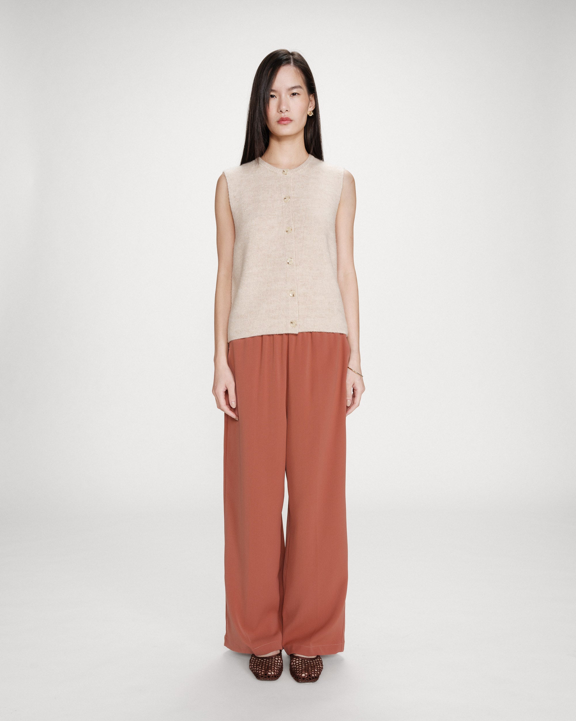 Pantalon fluide terracotta Noblesse