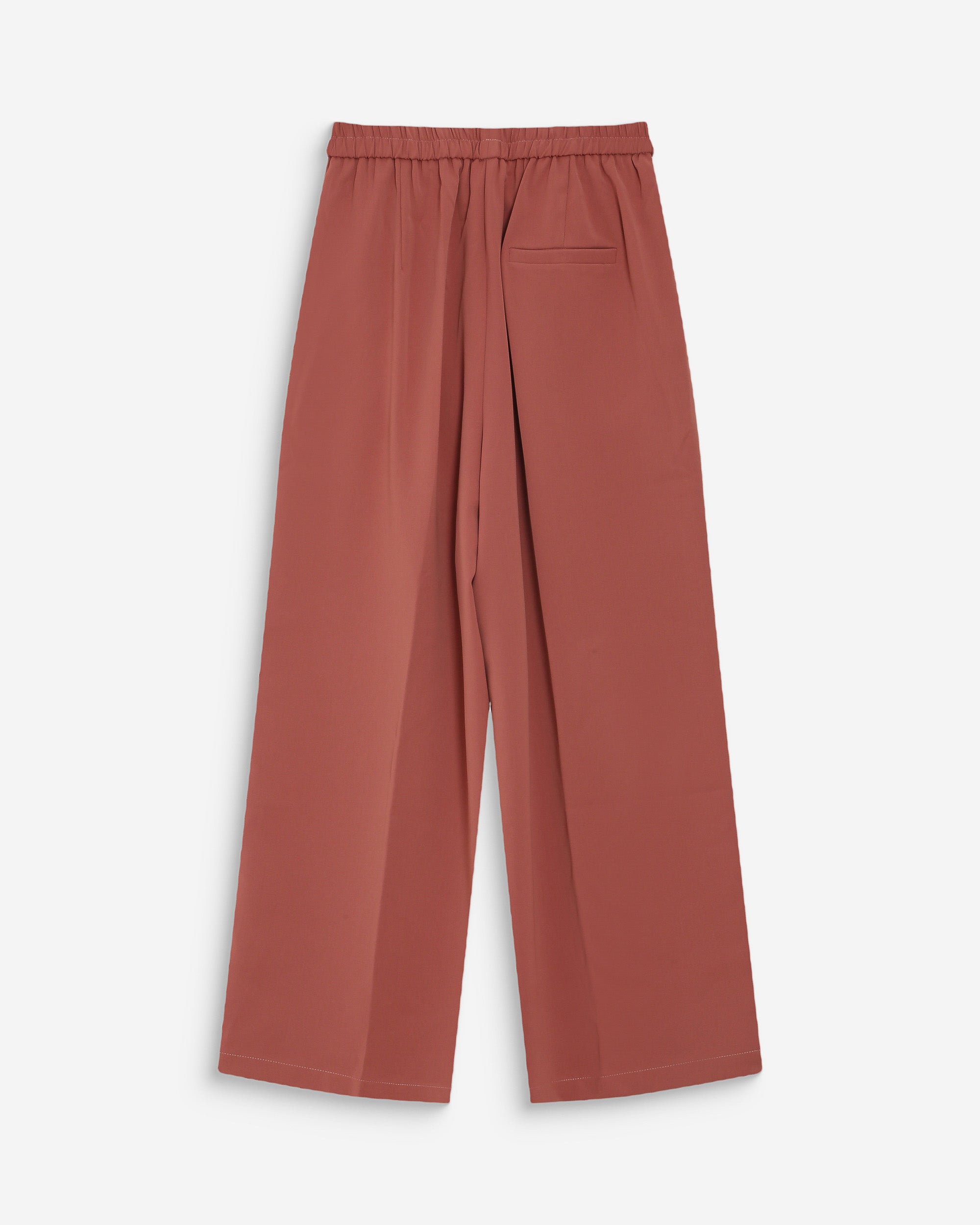 Pantalón amplio fluido con tiro medio terracotta Noblesse