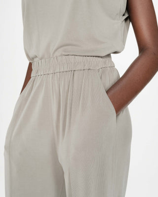 Pantalon en modal jambe large kaki Pax