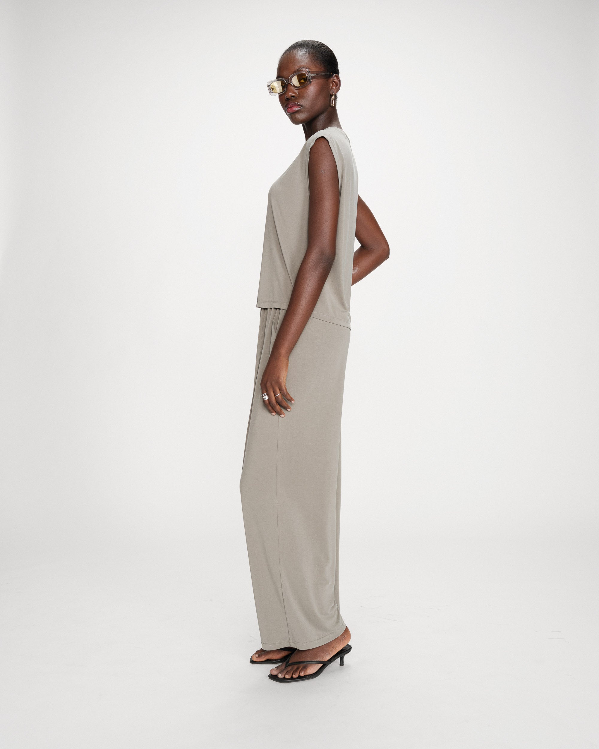 Pantalon en modal kaki Pax