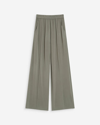Pantalon en modal jambe large kaki Pax