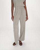 Pantalon en modal jambe large kaki Pax