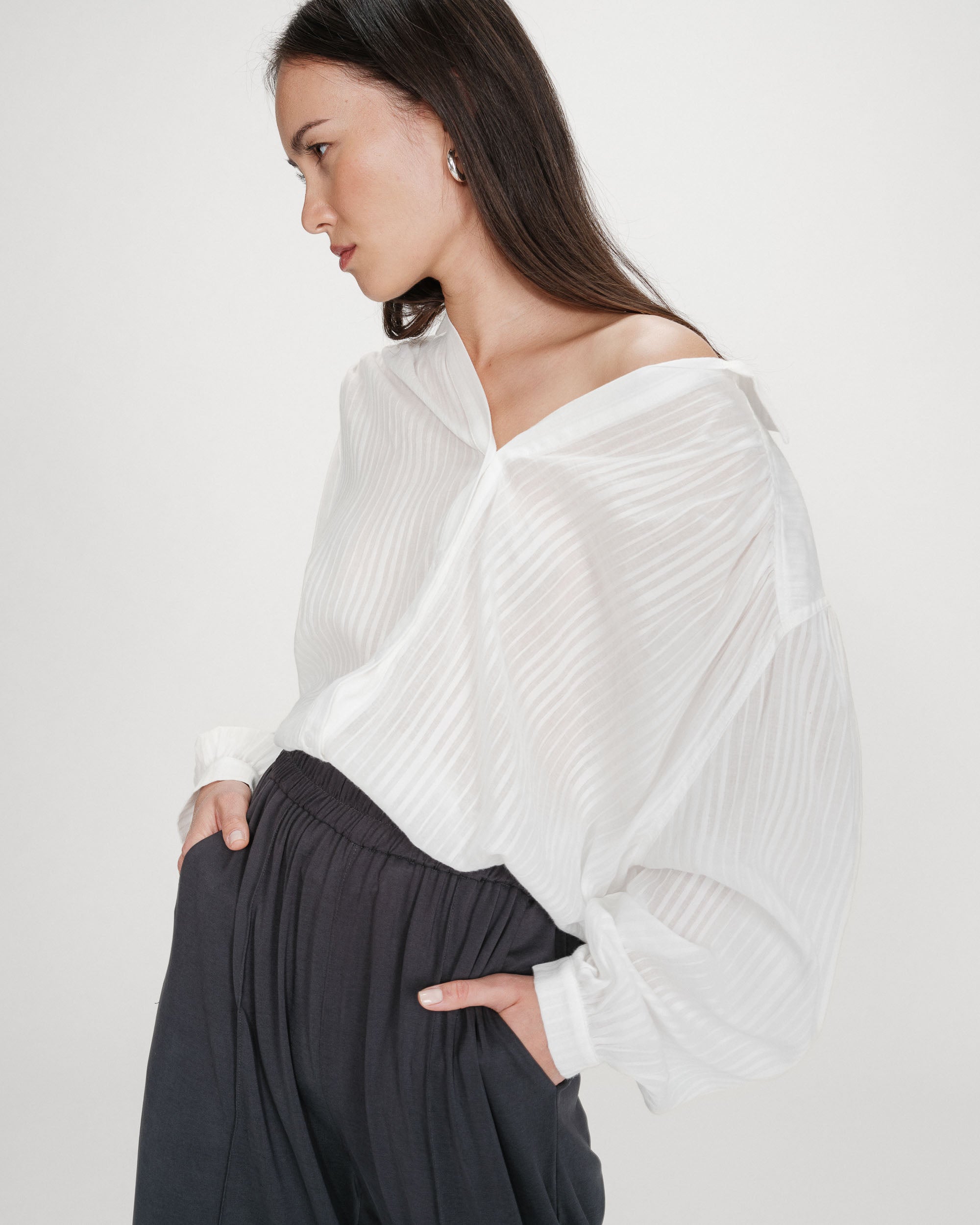 Pantalon en modal marine Pax