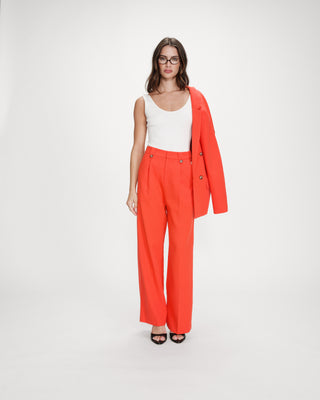 Pantalon tailleur sanguine Pierre