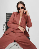 Pantalon tailleur terracotta Pierre