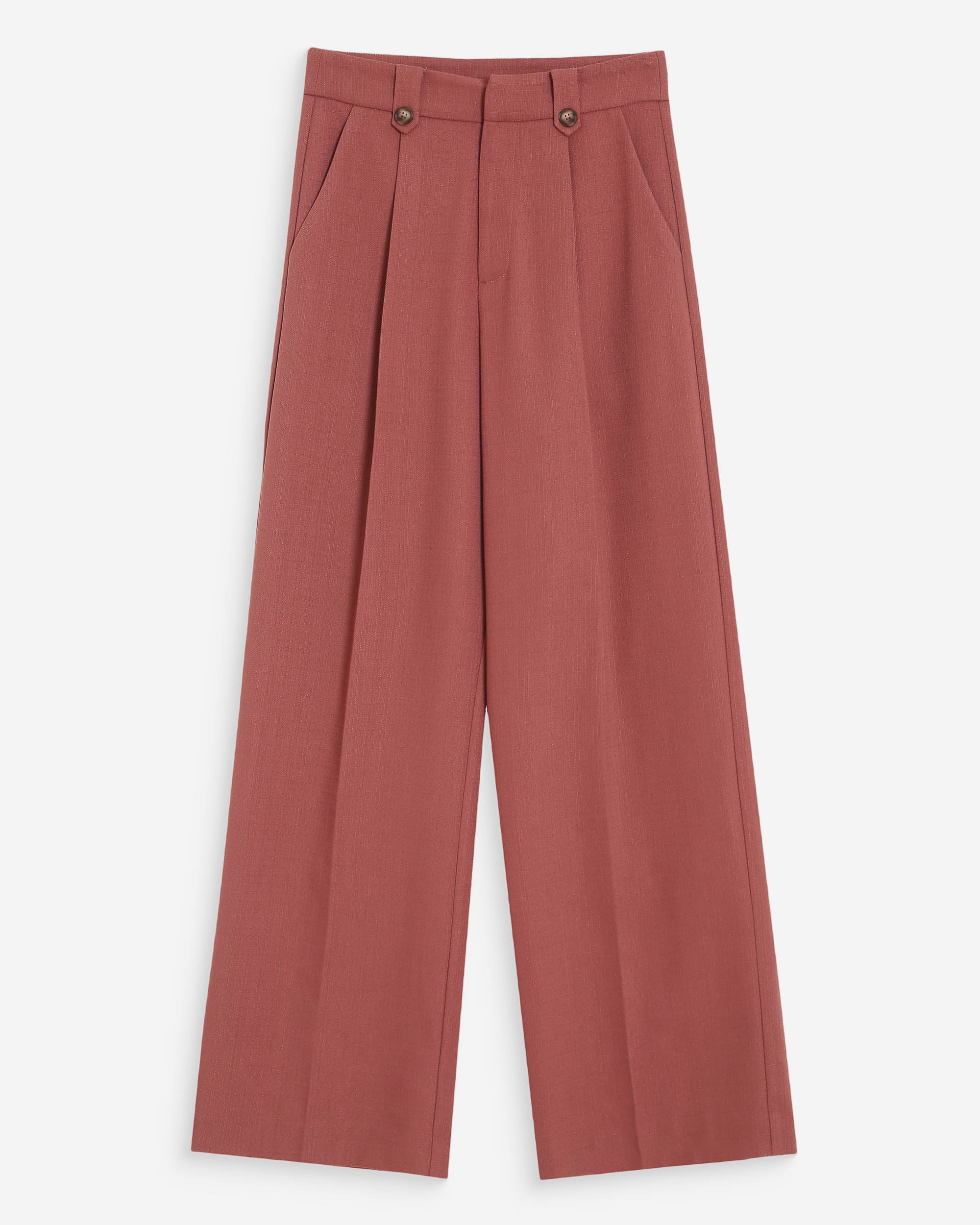 Pantalon tailleur terracotta Pierre