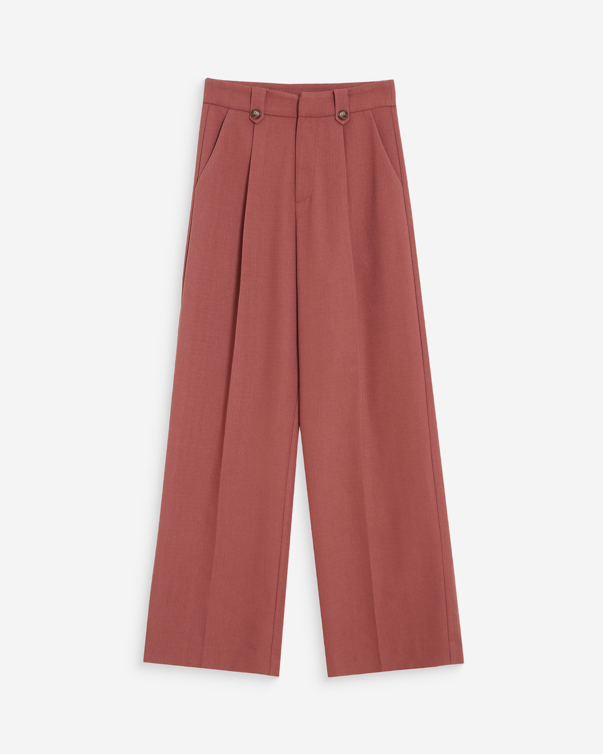 Pantalon tailleur terracotta Pierre