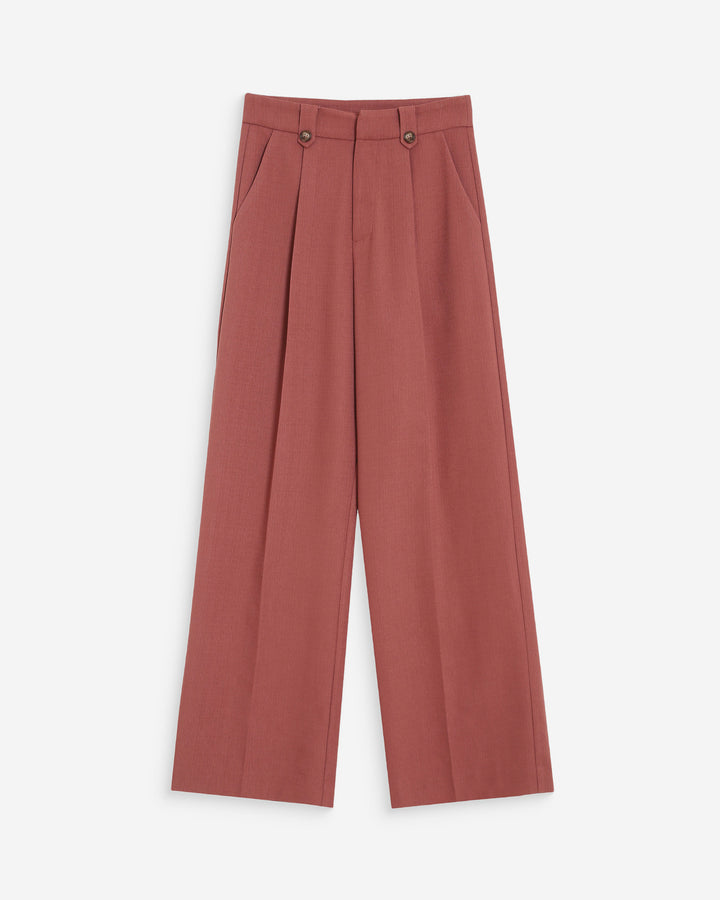 Pantalon tailleur terracotta Pierre