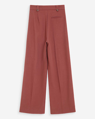 Pantalon tailleur terracotta Pierre