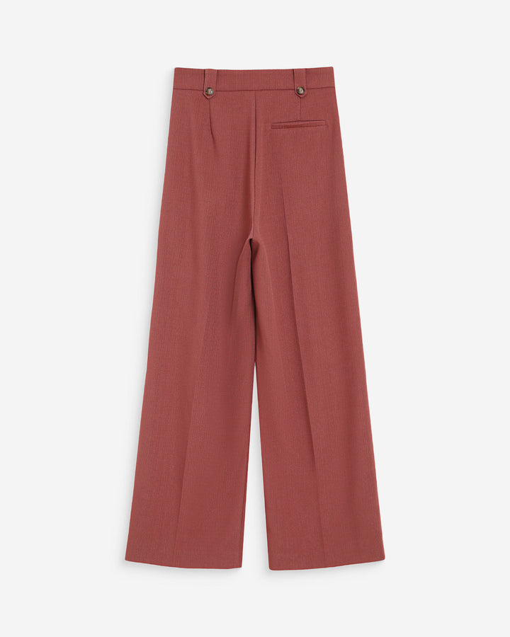 Pantalon tailleur terracotta Pierre