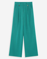 Pantalon tailleur vert Pierre