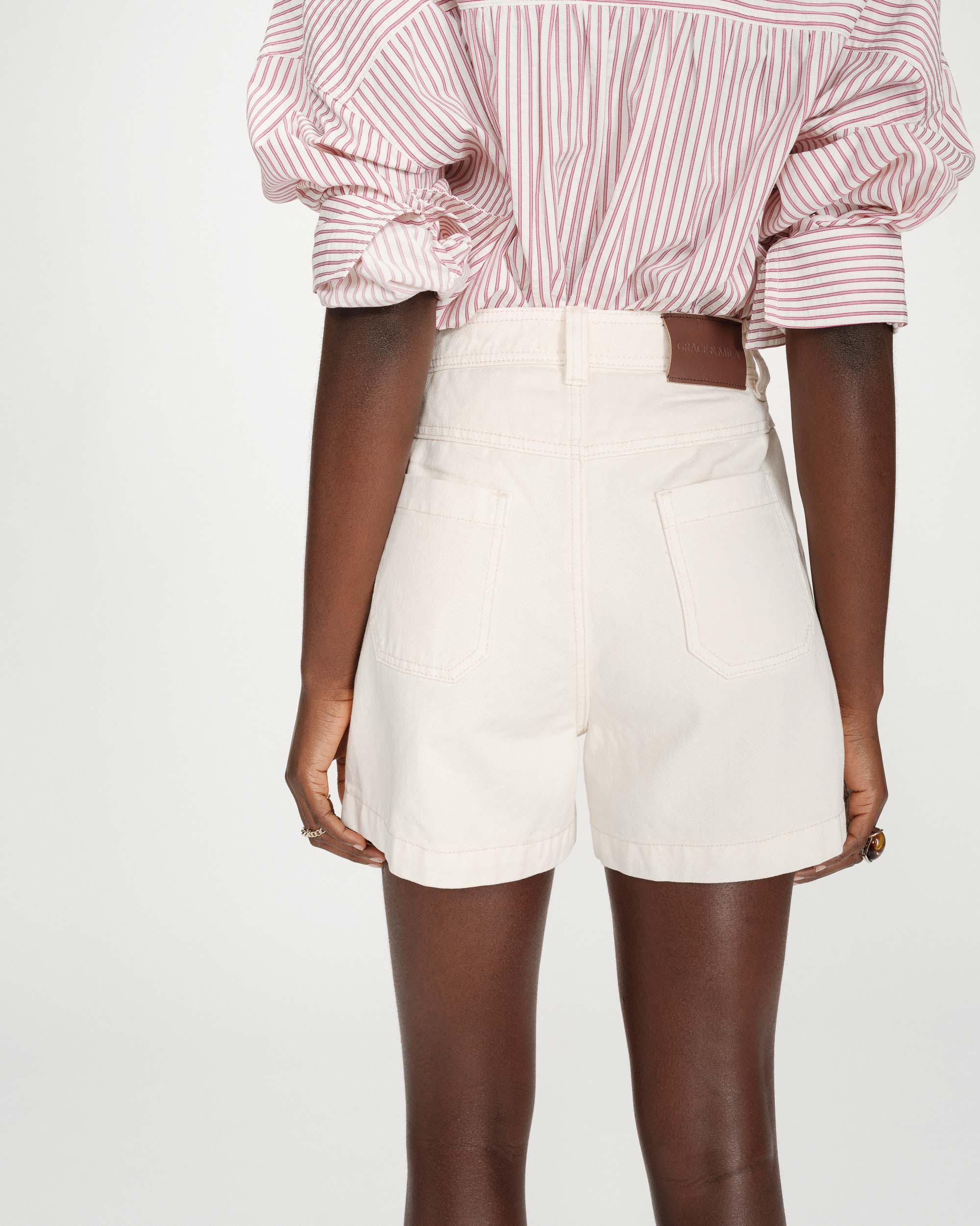 Short en denim ecru Verne