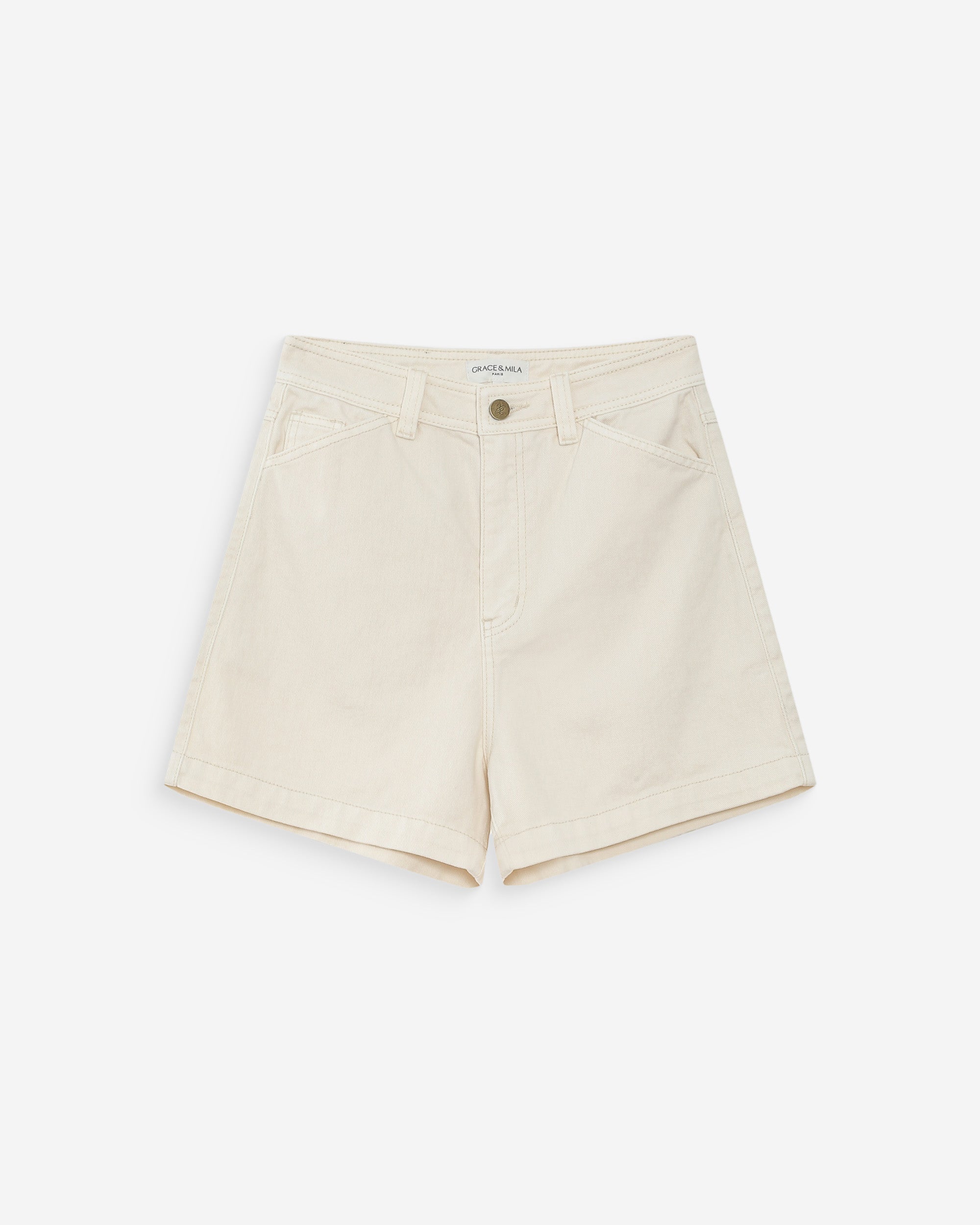 Short en denim ecru Verne