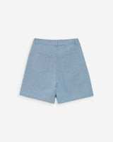 Striped denim shorts stripedblue Vars