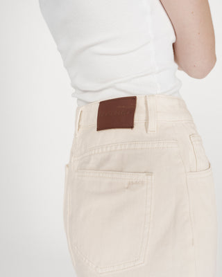 Jupe longue en denim ecru Varenne