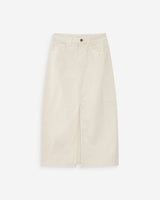 Jupe longue en denim ecru Varenne