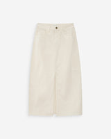 Jupe longue en denim ecru Varenne
