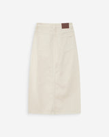 Jupe longue en denim ecru Varenne