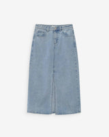 Jupe longue en denim skyblue Varenne