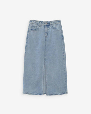Jupe longue en denim skyblue Varenne