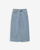 Jupe longue en denim skyblue Varenne