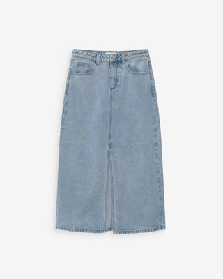 Jupe longue en denim skyblue Varenne