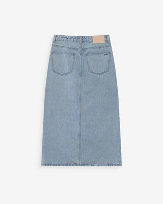 Jupe longue en denim skyblue Varenne