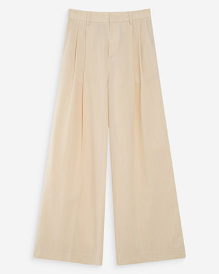 Pantalon tailleur en lin vanille Very