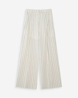 Pantalon tailleur rayé en lin white Very