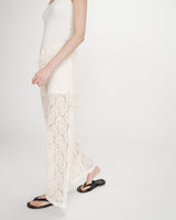 Pantalon en dentelle ecru Vincent