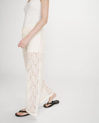 Pantalon en dentelle ecru Vincent