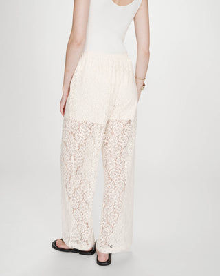 Pantalon en dentelle ecru Vincent