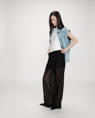 Pantalon en dentelle noir Vincent