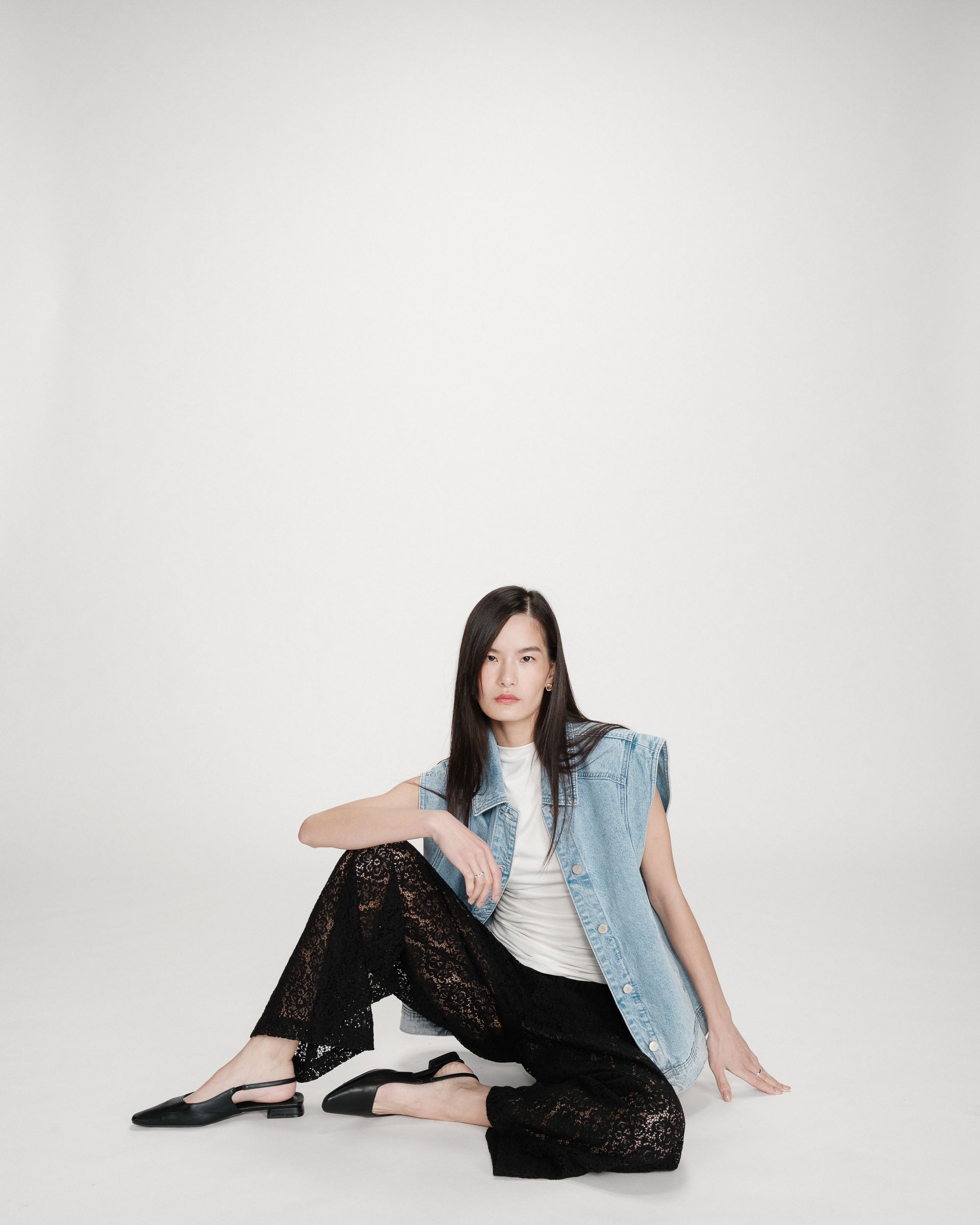 Pantalon en dentelle noir Vincent