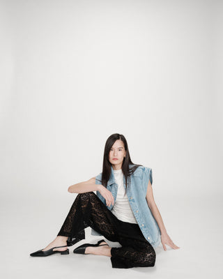 Pantalon en dentelle noir Vincent