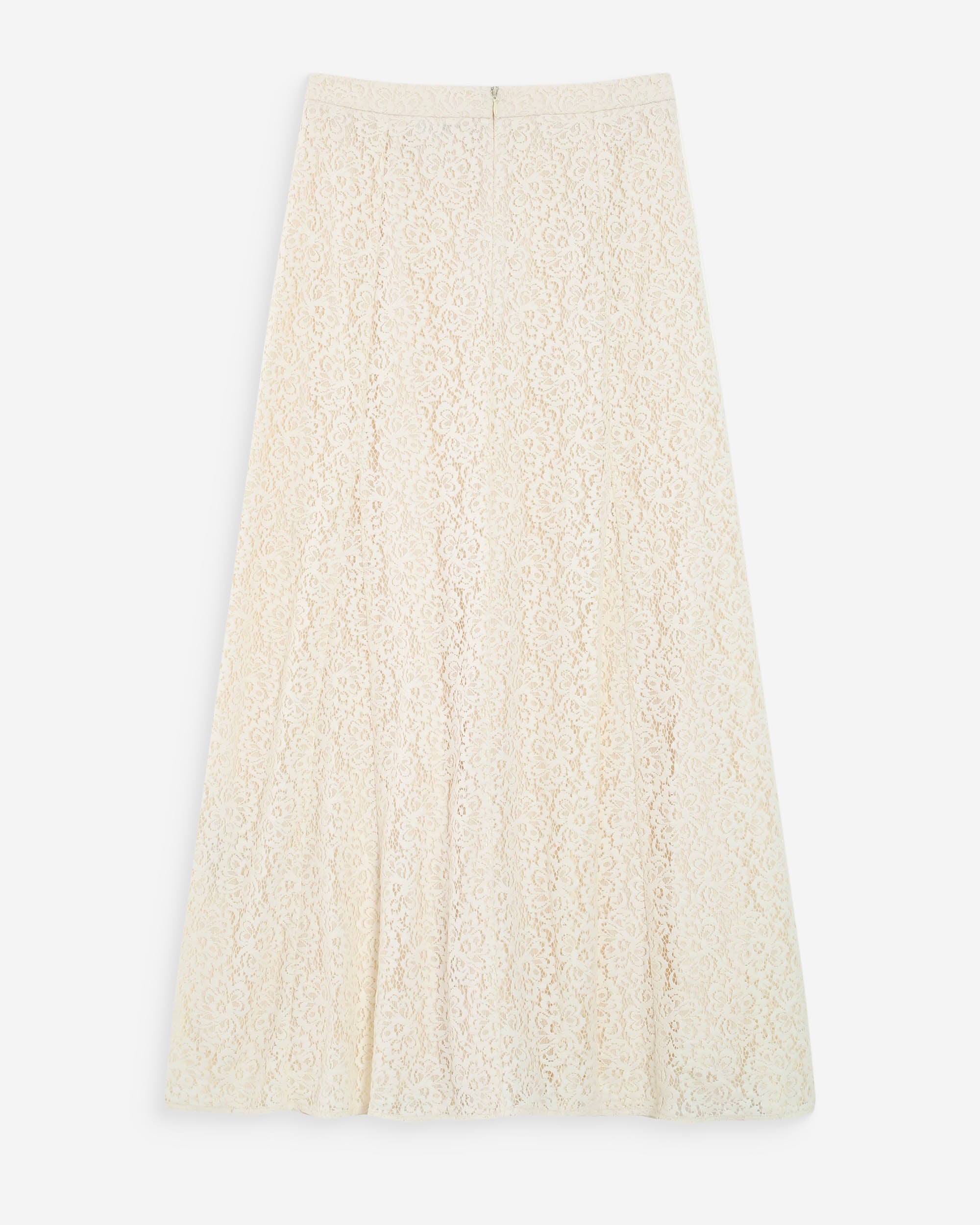 Jupe longue en dentelle ecru Visenya