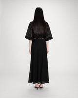 Jupe longue en dentelle noir Visenya