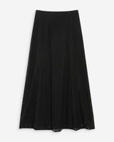 Jupe longue en dentelle noir Visenya