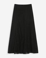 Jupe longue en dentelle noir Visenya