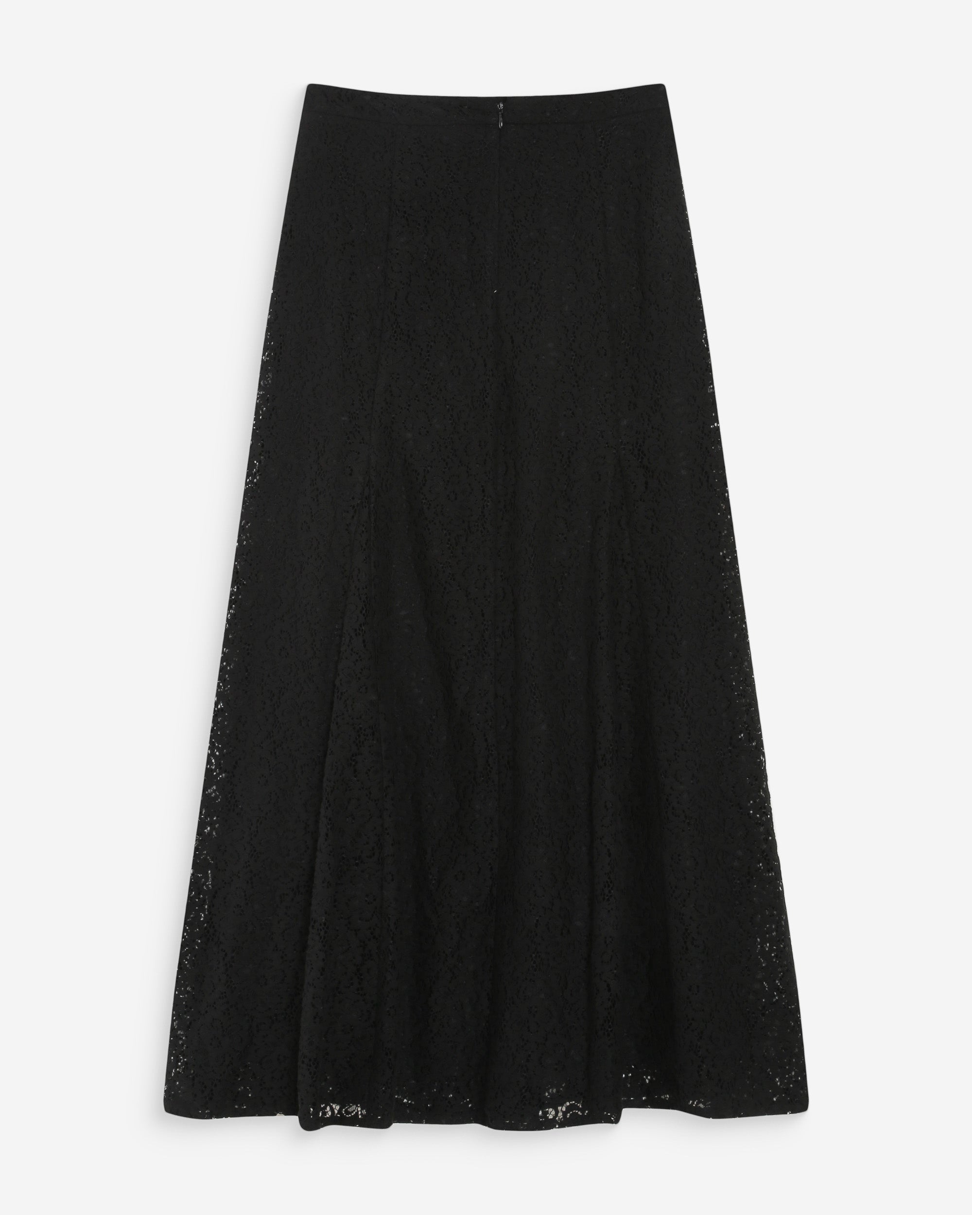 Jupe longue en dentelle noir Visenya