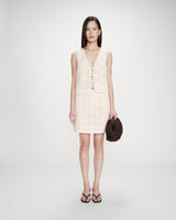 Jupe courte en crochet ecru Victoria