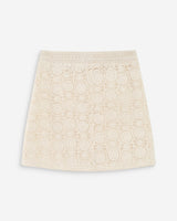 Jupe courte en crochet ecru Victoria