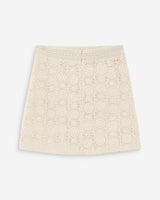 Jupe courte en crochet ecru Victoria