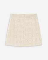 Jupe courte en crochet ecru Victoria