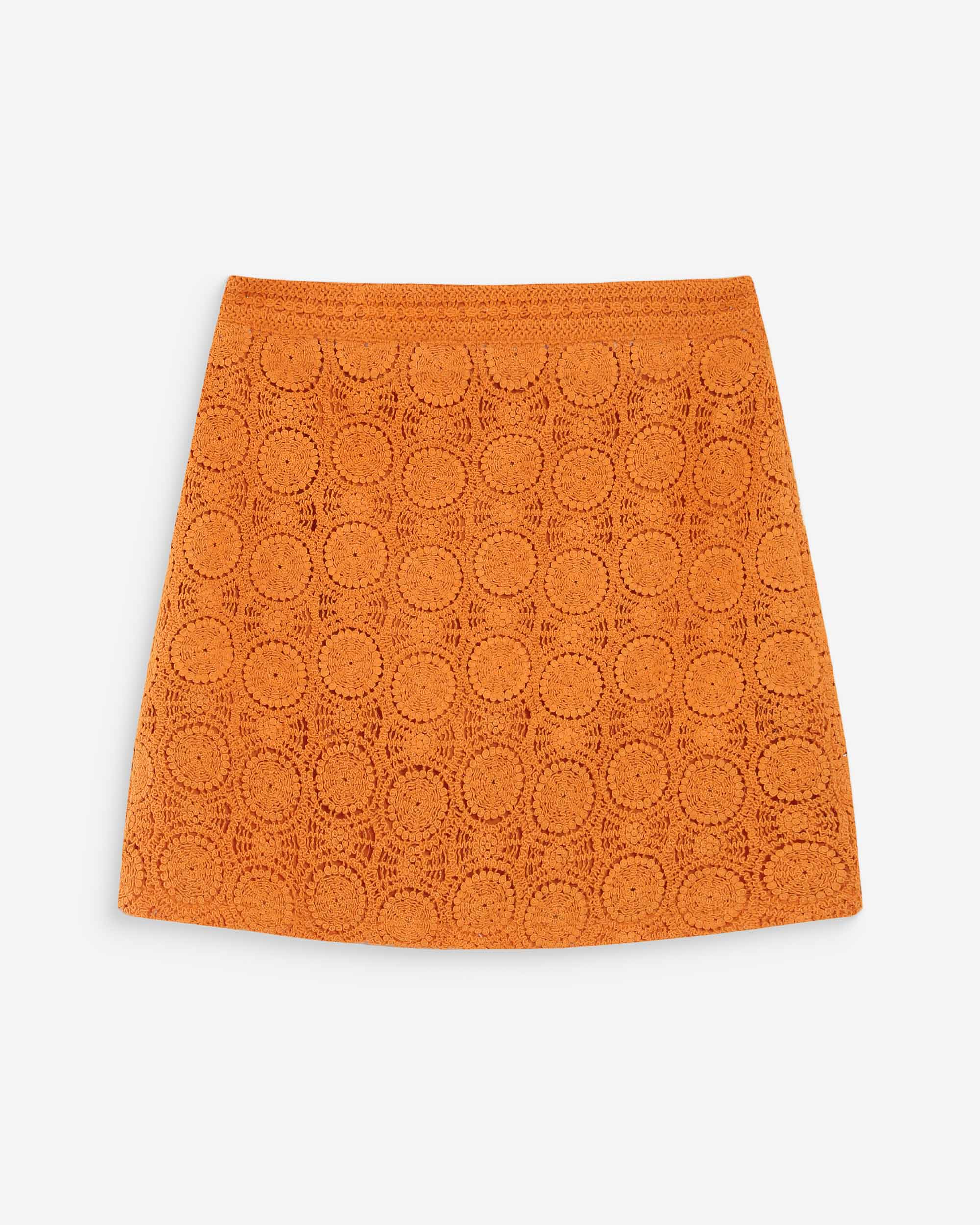 Falda corta de crochet or Victoria