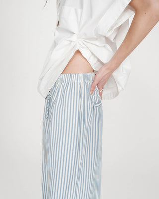 Pantalon à rayures bleuet Volute