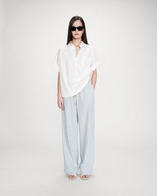 Pantalon à rayures bleuet Volute