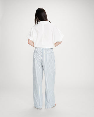 Pantalon à rayures bleuet Volute