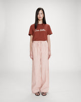 Pantalon à rayures corail Volute